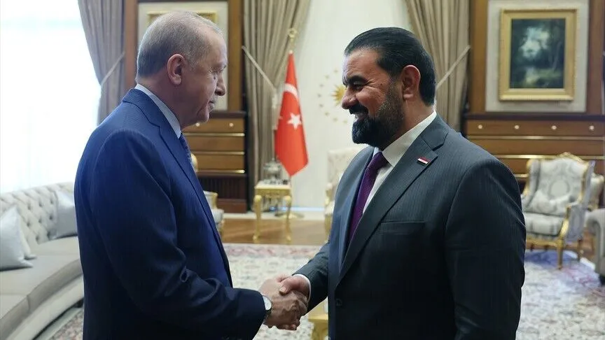 Cumhurbaşkanı Erdoğan, Irak Meclis Başkanı Halbusi’yi kabul etti